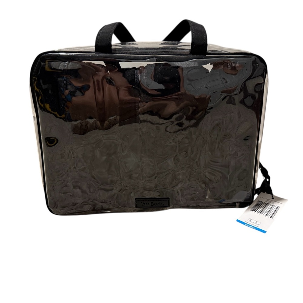 Vera Bradley Black 4 piece cosmetic organizer